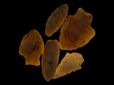 Lot of Crystal Quartz Guilford Arrowhead, Appalachia, North Carolina