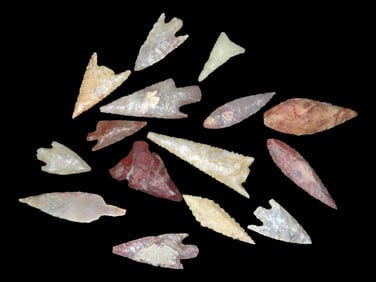 Lot of Neolithic Pts., Sahara Desert, 4-6000 years old, 15 Pt.
