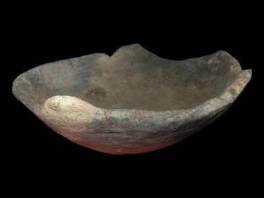 5 1/4 X 2" Lobed Pottery Pot, Slight Restoration, Arkansas