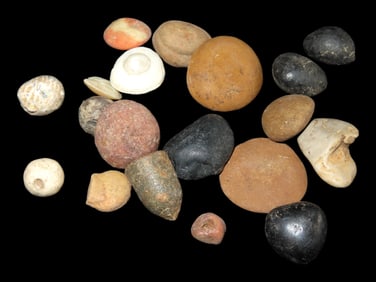 Knapping Anvils and Fossils from Central MO, Out of Relic Collection., EX Steve Lee
