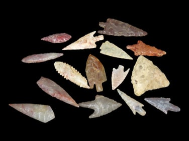 15 Pt. Neolithic Pts. from Sahara Desert 4-6000 Years BC