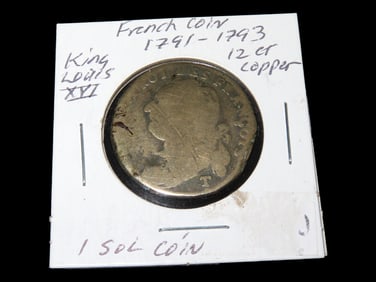 King Louis XVI French Coin 1791-1793