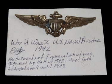 WW2 US Naval Aviator Badge 1942