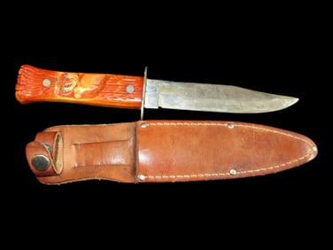 9 3/4" Knife and Sheath, Made by Imperial