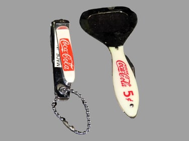3 3/8" Coca Cola Bottle Opener and Nail Clippers