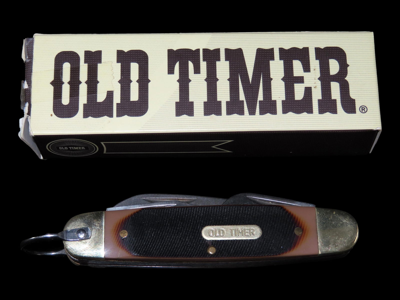 3 5/8" Old Timer 4 Blade Pocket Knife in Box (1 of 4)