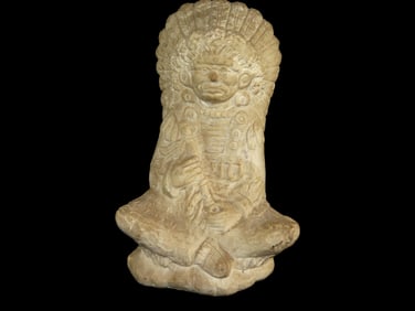8" X 5 3/4" Stonesculpture of Chief Illiniwek, the former mascot of the University of Illinois. The
