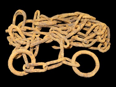 80" Civil War Chain, Private Land of Civil War Sites, Found by Boyd Cole, Wayne Co., Tennessee