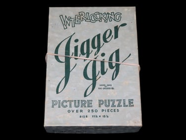 1933 Interlocking Jigger Jig Picture Perfect Puzzle, The Chilicote Co., "Italian Garden"