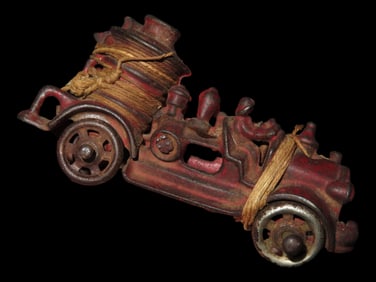 Vintage Cast Iron Toy Boiler Fire Truck