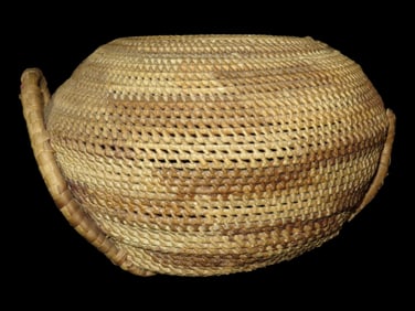 9" x 7/1/2" Native American Basket, missing one handle