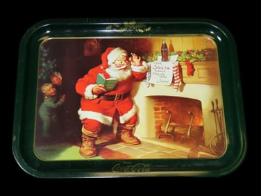 Coca Cola Christmas Metal Tray