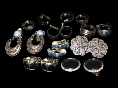 Group of Clip-on Costume Earrings