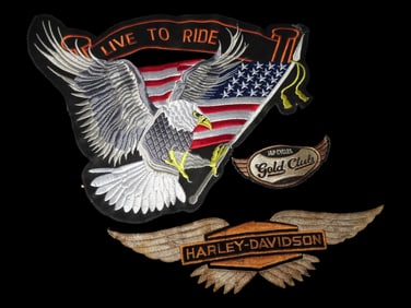 Group of Harley Davidson Sew On Embroidery Patches