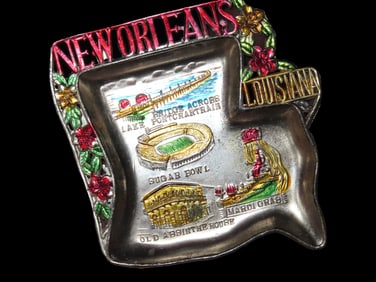 State of Louisiana/City of New Orleans Souvenir Trinket Dish