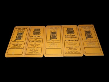 Lot of 5 Excelsior Stove & Mfg. Co. Advertising Notepads, Quincy, Illinois
