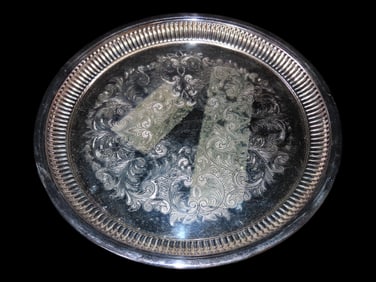 12 1/4" Baldwin Silverplate Serving Tray