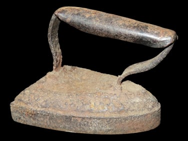 6" Sad Iron-Cast Iron, Handle Bent