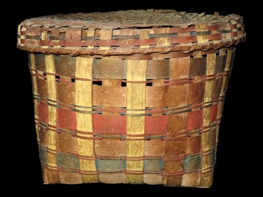 13" x 11" Lidded Woven Basket