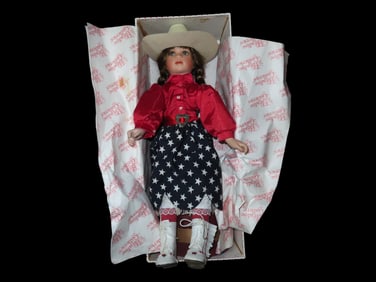Paradise Galleries Patriotic Cowgirl Doll