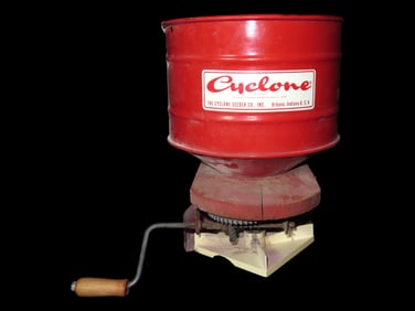 Vintage Cyclone Seeder, hand crank