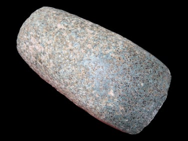 3 1/2" Pre-Columbian Jade Celt, South America/Guatemala, Nice Bit Polish, Square Pole Pecked Hafting