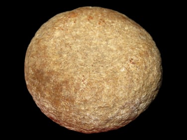 1 9/16" Super Yellow Quartz Miniature Discoidal, Copper Co., Missouri