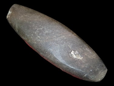4 1/6" Brown Slate Bar Weight, EX Bennett, Hamilton Co., Ohio