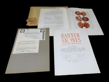 Very Rare Prospectus of the 1939 Bannerstones of North American Indian Book by Byron Knoblock