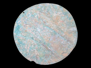 6 1/2" Inca Copper Piece with Misc. Images from Peru