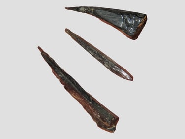 Lot of 2 Rare Obsidian Tools, Caddo Trading Company COA, Valley of New Mexico