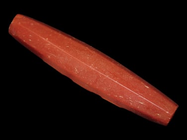 4 3/8" Authentic Octagonal Carnelian Bohemian Trade Bead