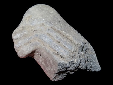 2" Cat Serpent Pottery Head, SW Missouri
