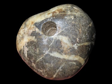 1 7/8" Polished Smooth Stone Bead, Neolithic Northern Africa