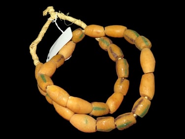 12 Strand of African Sand Cast Beads