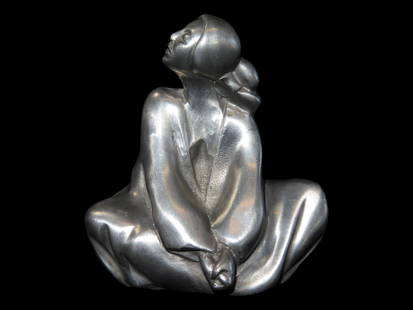 2 1/2" 202 grams, Pewter Native American SSI Eclectic Female Figurine: 2 1/2" 202 grams, Pewter Native American SSI Eclectic Female Figurine