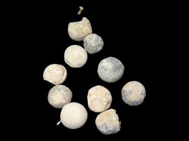 10 Small Musket Balls, Civil War, Boyd Cole, Wayne Co., Tennessee