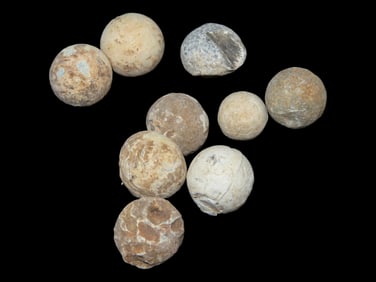 10 Large Musket Balls, Civil War, Boyd Cole, Wayne Co., Tennessee