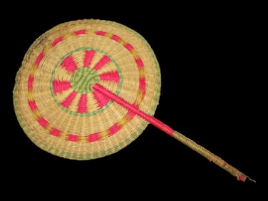 12 3/4" Adirondack Indian Fan Basket Weaving, New York
