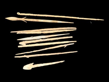 7 5/8" Mid 1800s, Iron Spear Tip Barbed, Africa