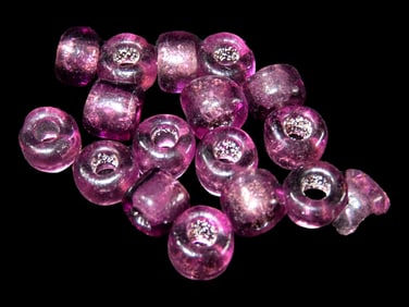 Purple Glass Trade Beads, Out of Cache, GA