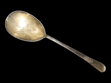 1847 Rogers Bros Silver Plated Spoon Marked "15" Adoration Serving Spoon