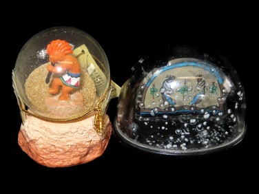 2 Native American Sand Globes