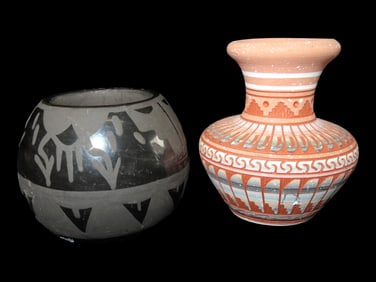 2 Navajo Signed Pots