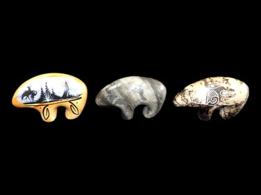 3 Native American Navajo Storyteller Beads