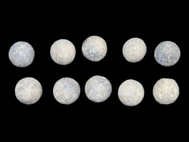 Lot of 10 Civil War Musket Balls, All Approximately.70" Diameter, Found in Tennessee