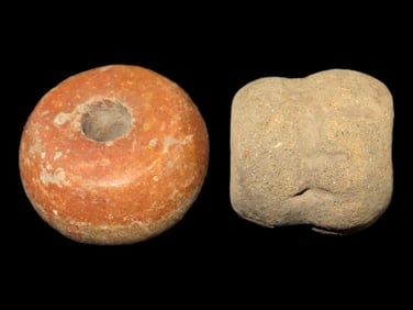 Two Pre-Columbian Beads from South America