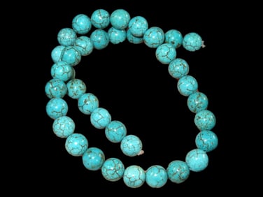 15 Strand of Round Turquoise Beads