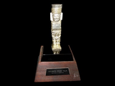 Lunt Galleries Mexico Sterling Silver Museum to Scale Replica in Silver Electroplate
