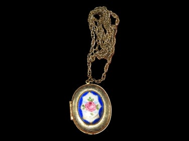 Antique Photo Clasp on Necklace